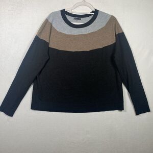 Smartwool Women’s Edgewood Colorblock Crew Sweater Size L SW016649 Merino Blend